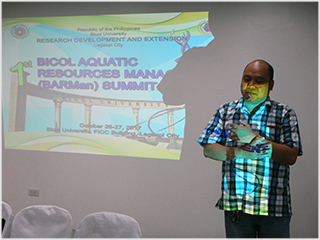 フォーラム発表（Prof. Antonio Mendoza）
